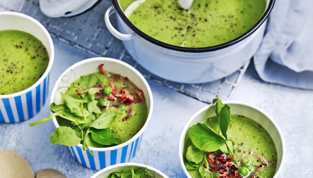 Creamy + Delicious Spring Pea-Leek Soup Recipe is Goodness in a Bowl